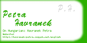 petra havranek business card